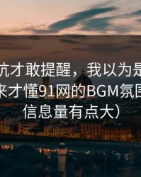 我踩过坑才敢提醒，我以为是我要求高，后来才懂91网的BGM氛围逻辑（信息量有点大）