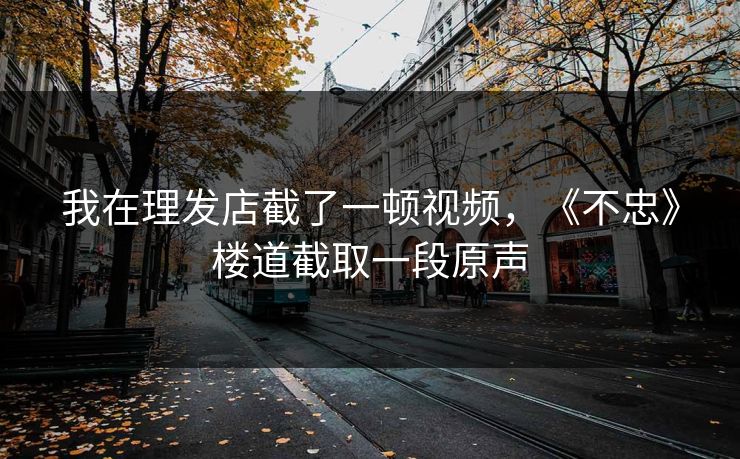 我在理发店截了一顿视频，《不忠》楼道截取一段原声